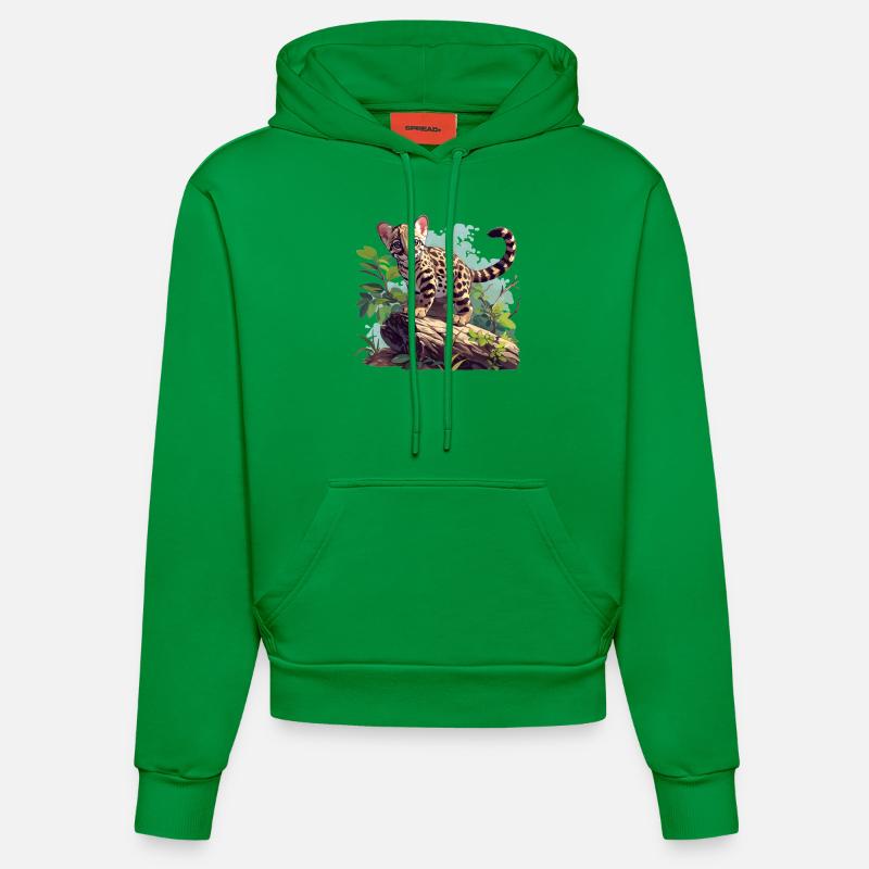 Ocelots Ocelot - Sweat à capuche bio ajusté fabriqué en UE - City Green