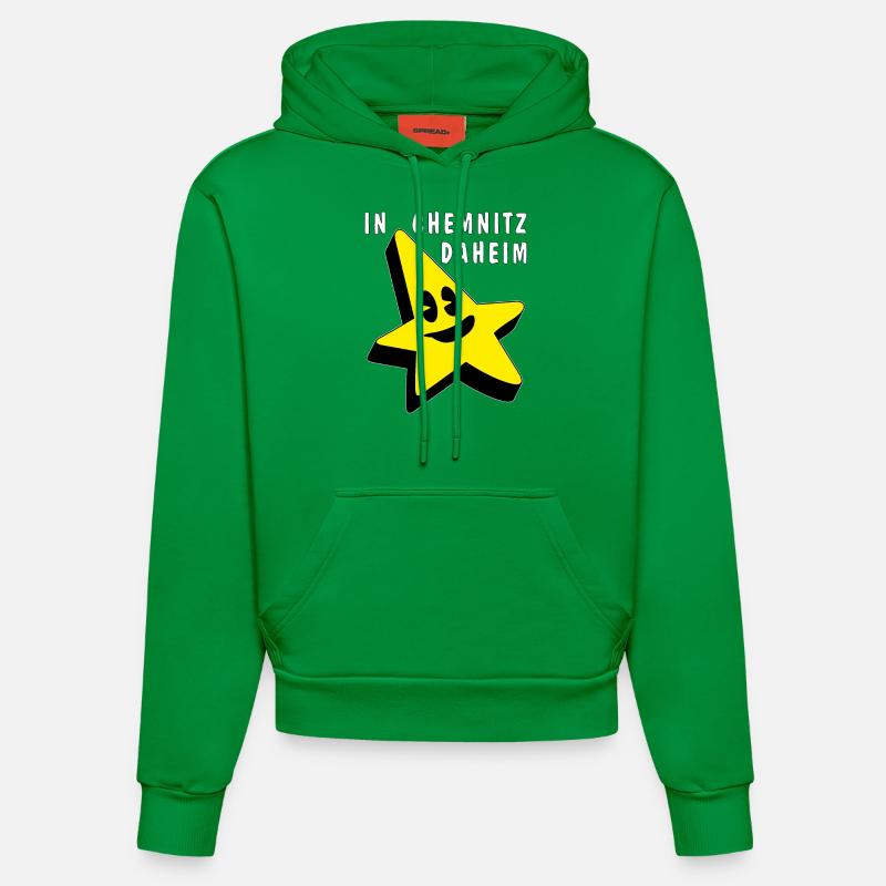 CHEZ VOUS À CHEMNITZ - Sweat à capuche bio ajusté fabriqué en UE - City Green