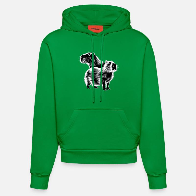 Capybara - Sweat à capuche bio ajusté fabriqué en UE - City Green