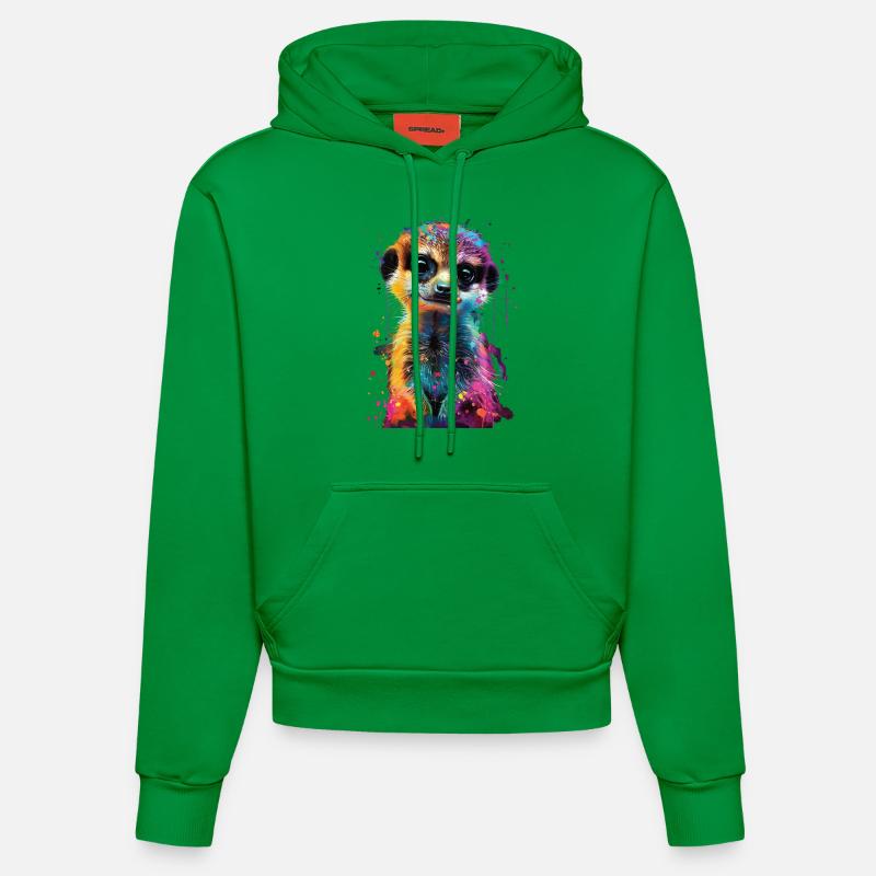 Suricate - Sweat à capuche bio ajusté fabriqué en UE - City Green