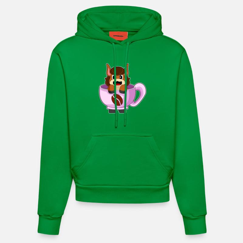 Tasse à café cheval - Sweat à capuche bio ajusté fabriqué en UE - City Green