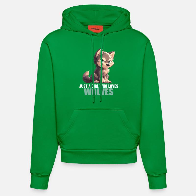 Loups Loup - Sweat à capuche bio ajusté fabriqué en UE - City Green