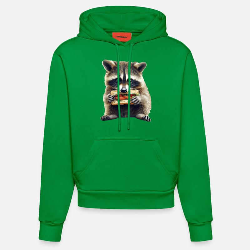 Raton laveur - Sweat à capuche bio ajusté fabriqué en UE - City Green