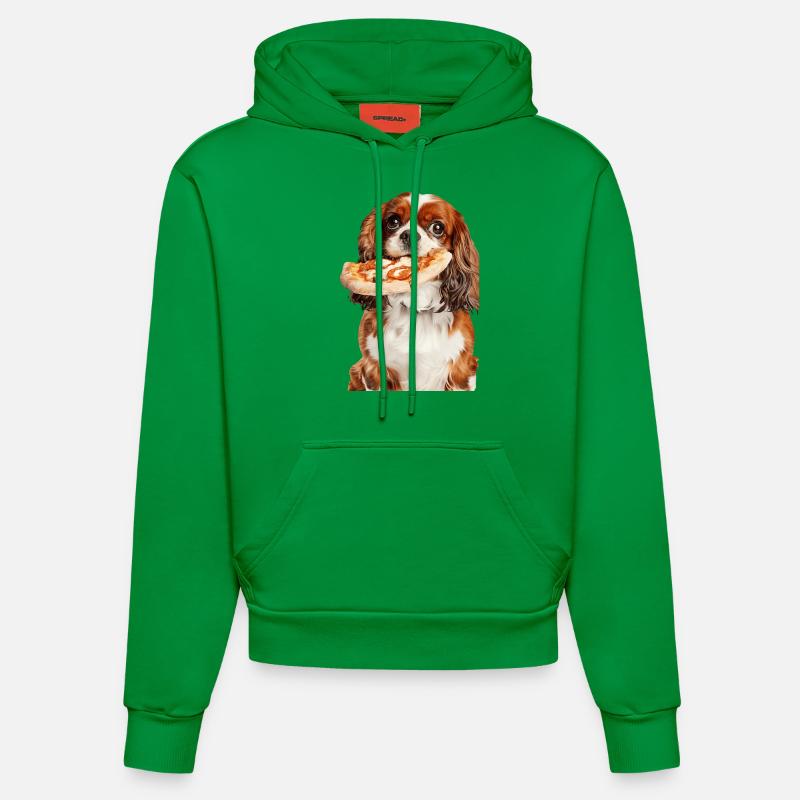 Cavalier King Spaniel - Sweat à capuche bio ajusté fabriqué en UE - City Green