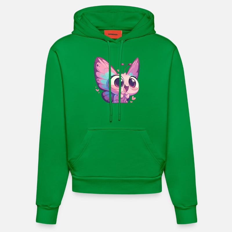papillon papillons papillon papillon - Sweat à capuche bio ajusté fabriqué en UE - City Green
