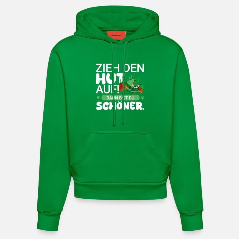 Chapeau avec un beau dicton - Sweat à capuche bio ajusté fabriqué en UE - City Green