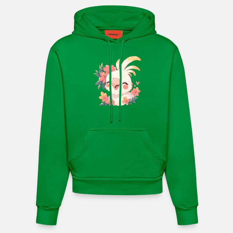 Cacatoès Cacatoès Cacatoès - Sweat à capuche bio ajusté fabriqué en UE - City Green