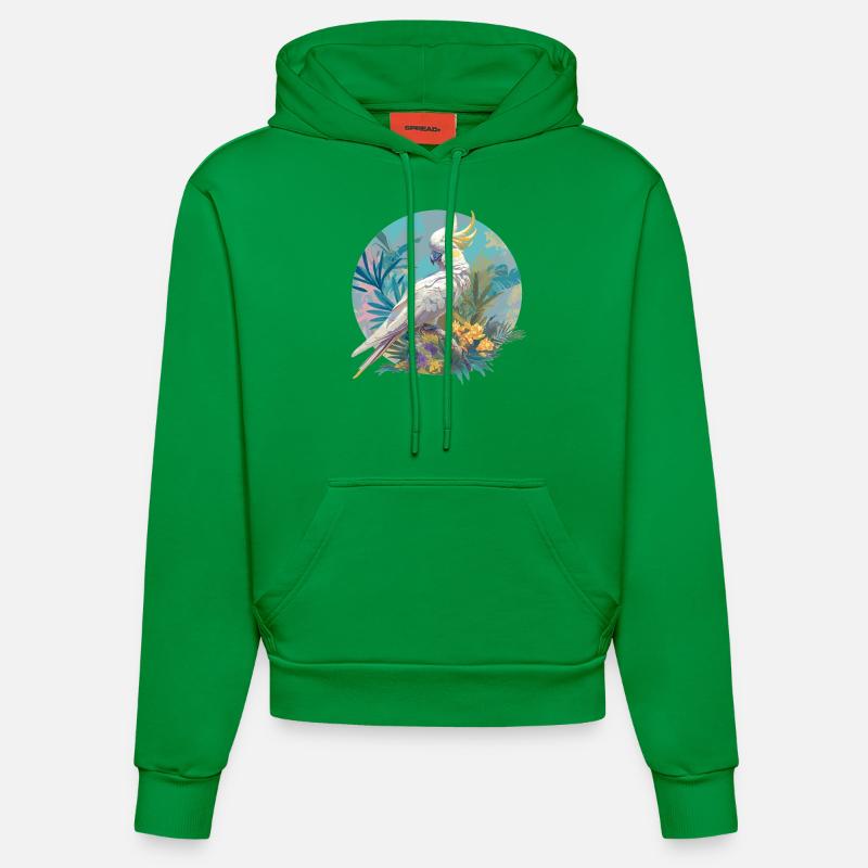 Cacatoès Cacatoès Cacatoès - Sweat à capuche bio ajusté fabriqué en UE - City Green