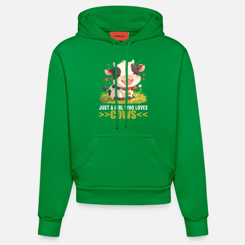 Vaches Vache - Sweat à capuche bio ajusté fabriqué en UE - City Green