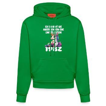 Limited Edition 1982 Geburtstag 1982 Geboren - Organic Fitted Hoodie Made in EU - City Green - Vorne