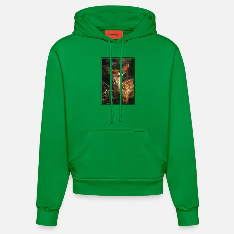 Cerf Cerf - Sweat à capuche bio ajusté fabriqué en UE - City Green