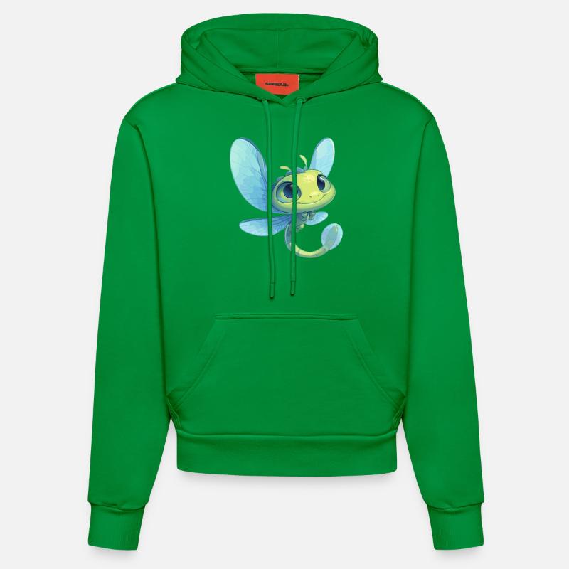 Libellules Libellule - Sweat à capuche bio ajusté fabriqué en UE - City Green