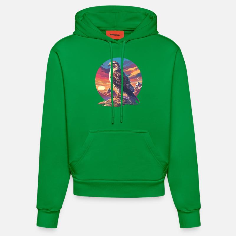 Faucon Faucon - Sweat à capuche bio ajusté fabriqué en UE - City Green
