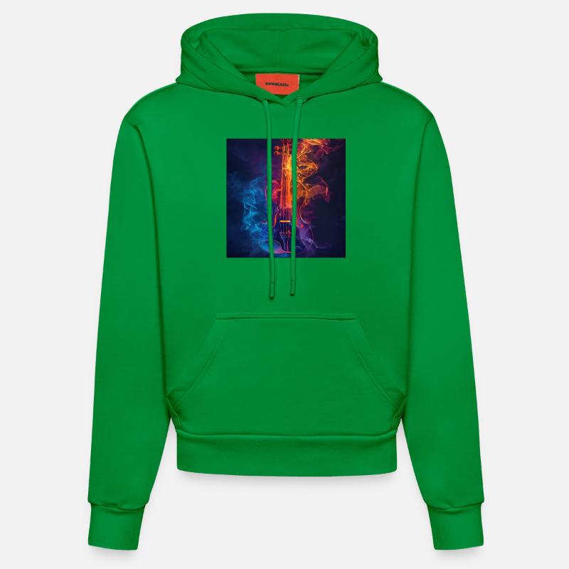 Violon - Sweat à capuche bio ajusté fabriqué en UE - City Green