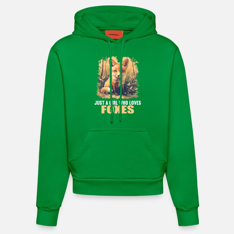 Renards Renard - Sweat à capuche bio ajusté fabriqué en UE - City Green