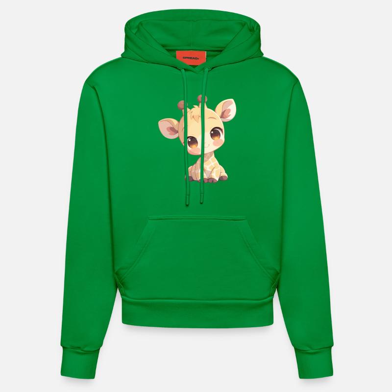 Girafes Girafe - Sweat à capuche bio ajusté fabriqué en UE - City Green
