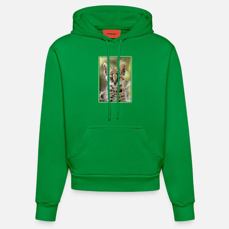 Servale Serval - Sweat à capuche bio ajusté fabriqué en UE - City Green