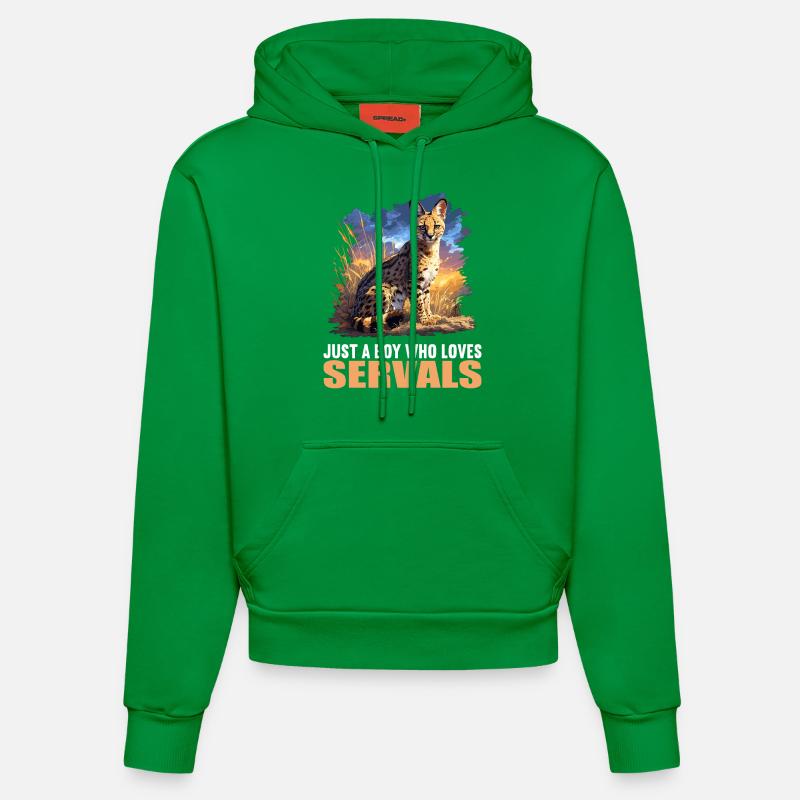 Servale Serval - Sweat à capuche bio ajusté fabriqué en UE - City Green