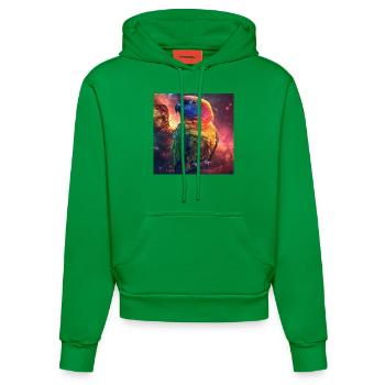 Sittiche - Organic Fitted Hoodie Made in EU - City Green - Vorne