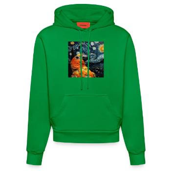 Sittiche - Organic Fitted Hoodie Made in EU - City Green - Vorne