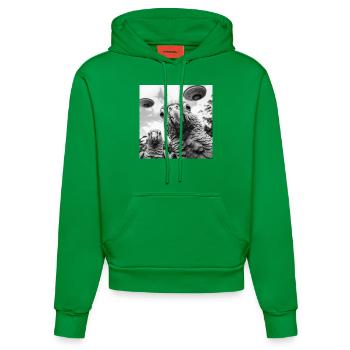 Sittiche - Organic Fitted Hoodie Made in EU - City Green - Vorne
