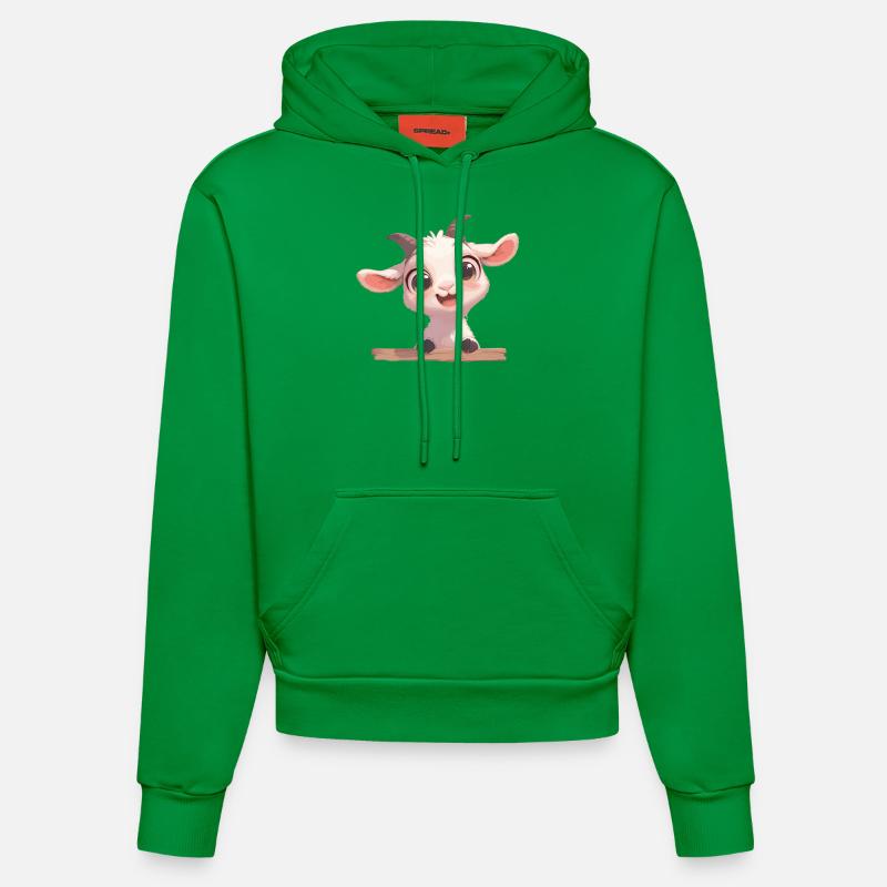 Chèvres chèvre - Sweat à capuche bio ajusté fabriqué en UE - City Green