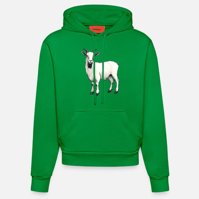 Chèvres chèvre - Sweat à capuche bio ajusté fabriqué en UE - City Green