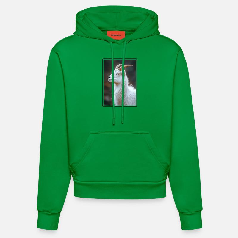 Chèvres chèvre - Sweat à capuche bio ajusté fabriqué en UE - City Green