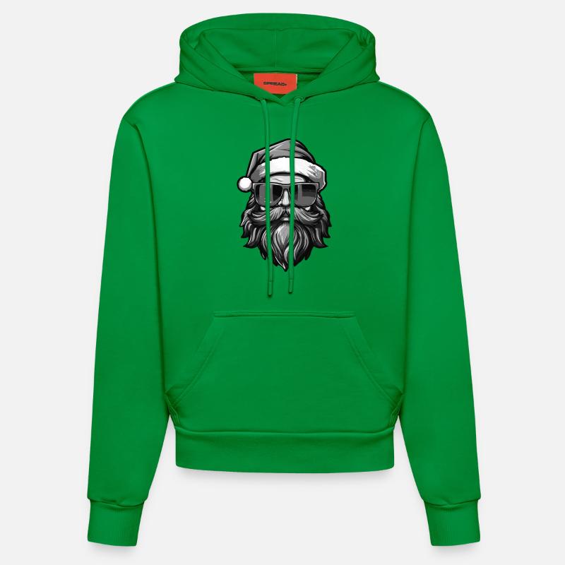 Père Noël Noël cool - Sweat à capuche bio ajusté fabriqué en UE - City Green