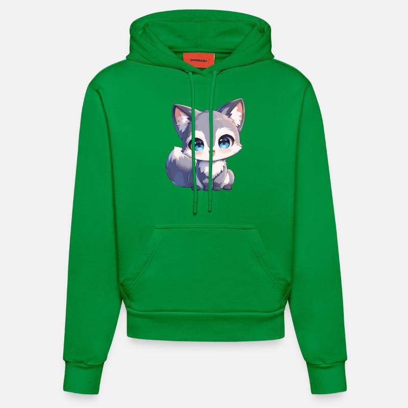Renards gris Renard gris - Sweat à capuche bio ajusté fabriqué en UE - City Green