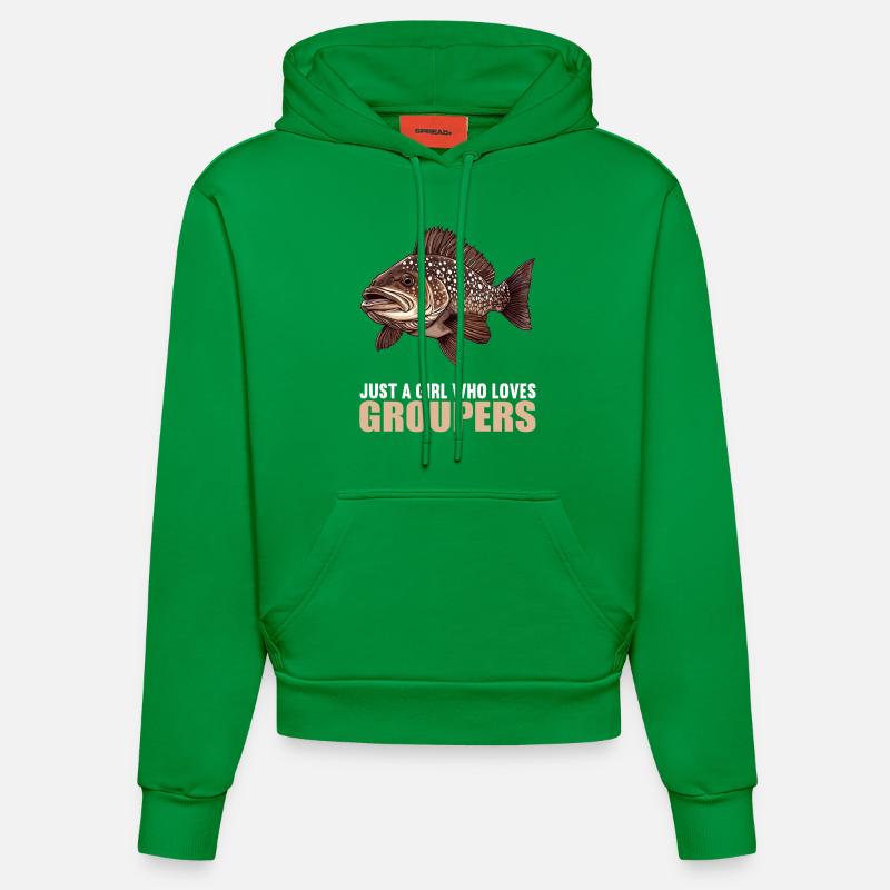 mérou mérou - Sweat à capuche bio ajusté fabriqué en UE - City Green