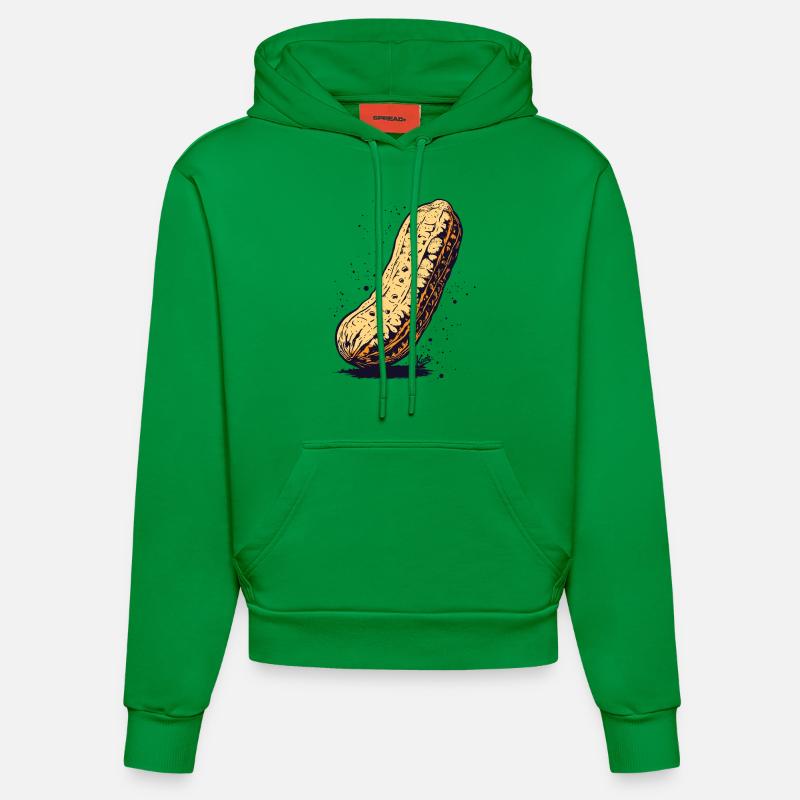 Grosse cacahuète - Sweat à capuche bio ajusté fabriqué en UE - City Green