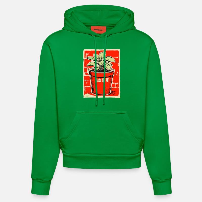 Pot de fleur - Sweat à capuche bio ajusté fabriqué en UE - City Green