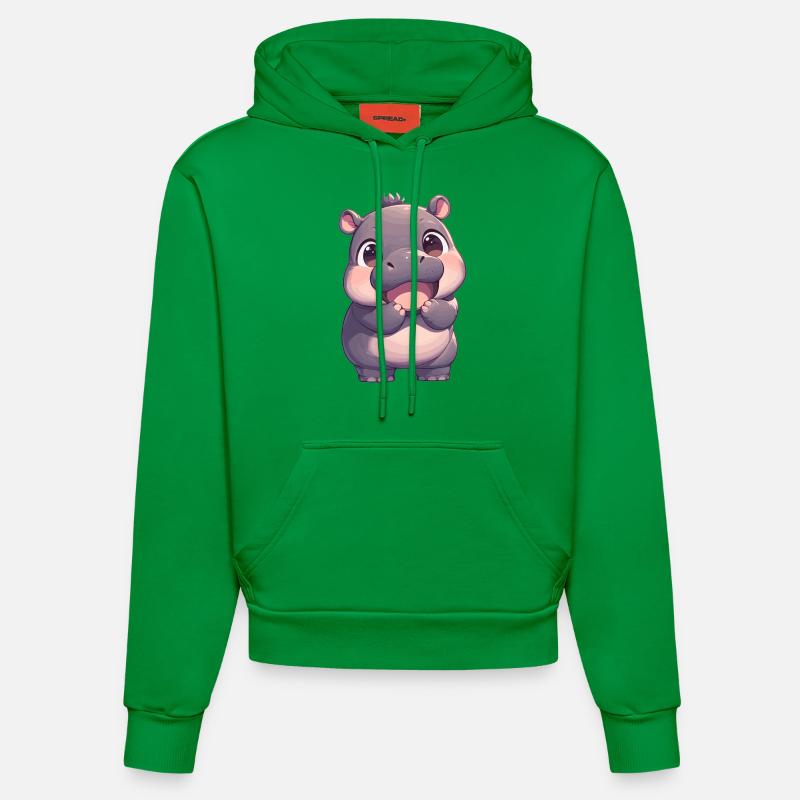 Hippopotame Hippopotame - Sweat à capuche bio ajusté fabriqué en UE - City Green