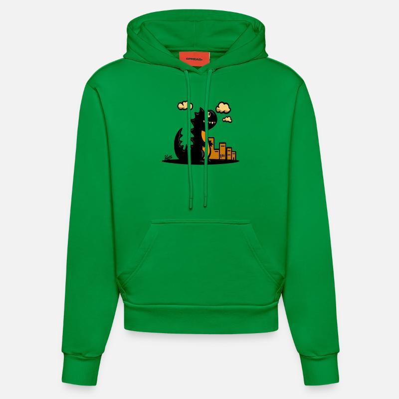 Bébé lézard géant - Sweat à capuche bio ajusté fabriqué en UE - City Green