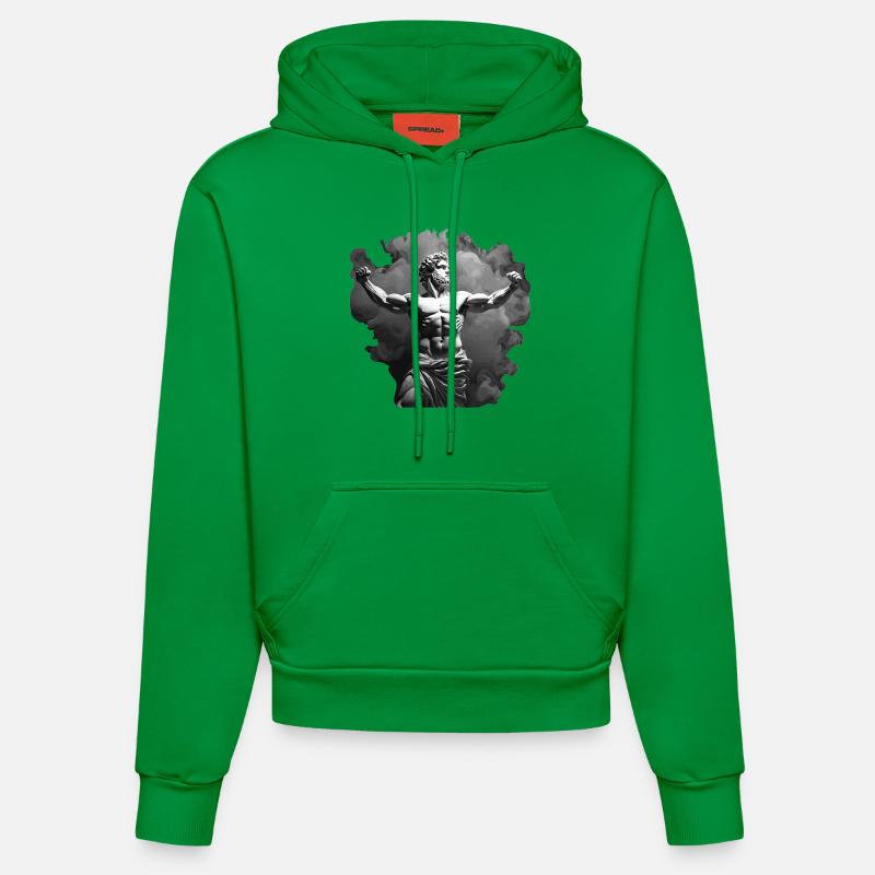 DIVINITÉ GRECQUE - Sweat à capuche bio ajusté fabriqué en UE - City Green