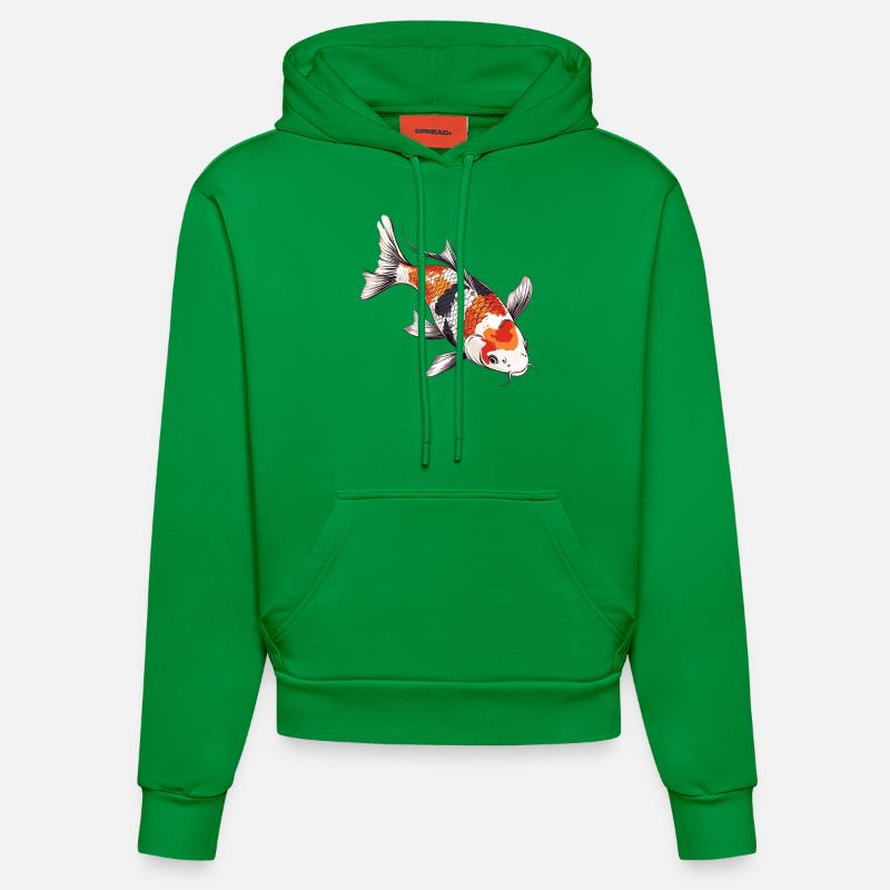 Koi Koi Carpe - Sweat à capuche bio ajusté fabriqué en UE - City Green