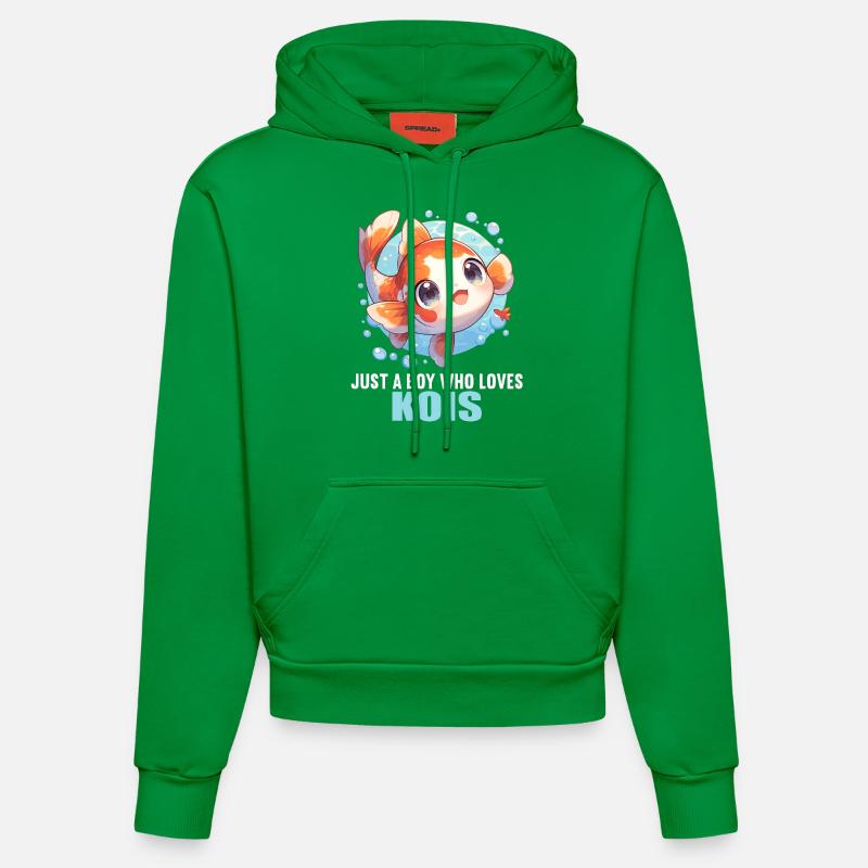 Koi Koi Carpe - Sweat à capuche bio ajusté fabriqué en UE - City Green