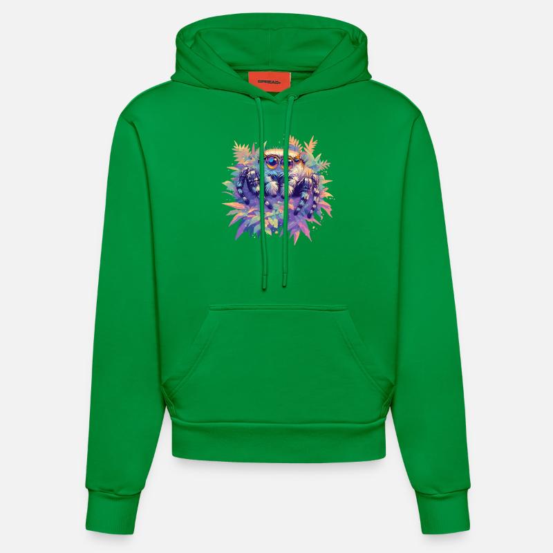 Araignée sauteuse Springspinnen Springspinne - Sweat à capuche bio ajusté fabriqué en UE - City Green