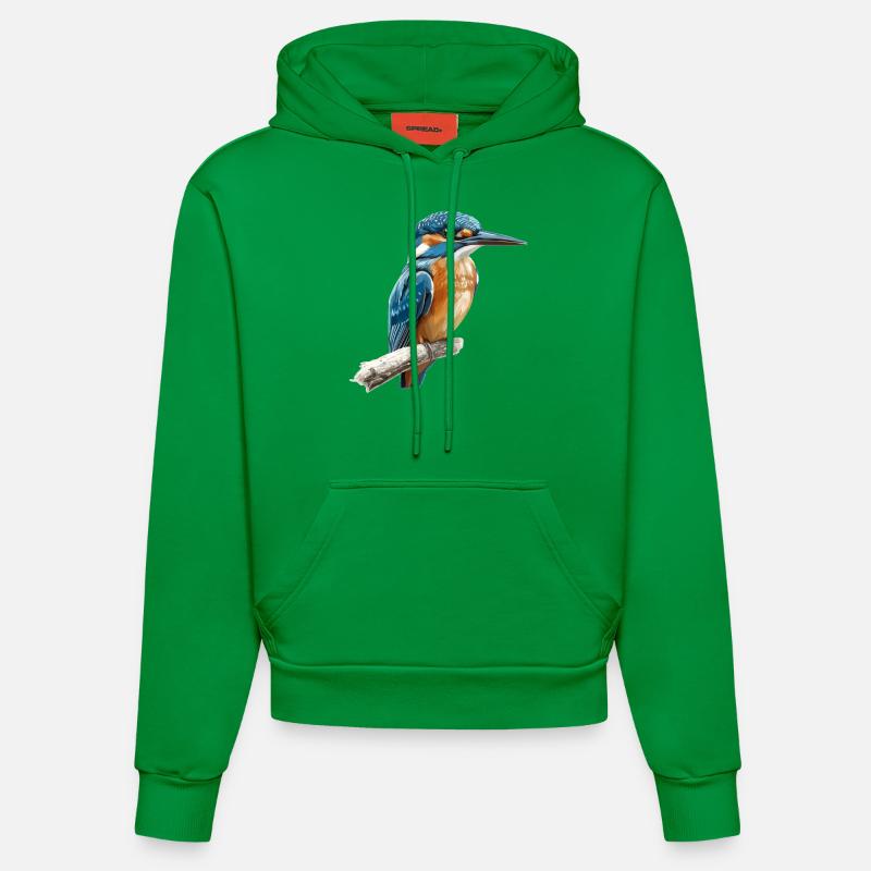 Martin-pêcheur Martin-pêcheur - Sweat à capuche bio ajusté fabriqué en UE - City Green