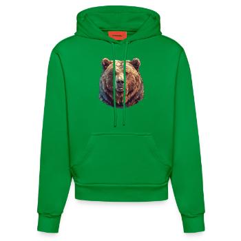 Ours Kodiak Ours Kodiak - Sweat à capuche bio ajusté fabriqué en UE - City Green - Devant