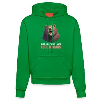 Kodiakbären Kodiakbär - Organic Fitted Hoodie Made in EU - City Green - Vorne