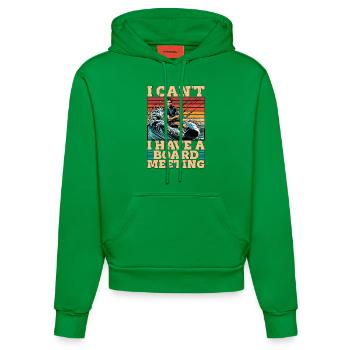 Kiteboarding I Can't I Have A Board Water Sports - Organic Fitted Hoodie Made in EU - City Green - Front