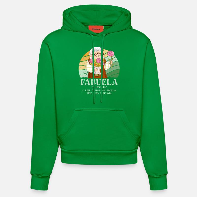Fabuela - Sweat à capuche bio ajusté fabriqué en UE - City Green
