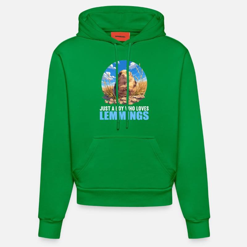 Lemmings Lemming - Sweat à capuche bio ajusté fabriqué en UE - City Green
