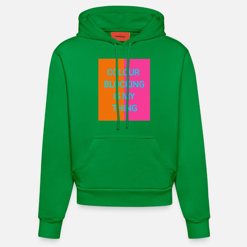 Mélange de couleurs - Sweat à capuche bio ajusté fabriqué en UE - City Green