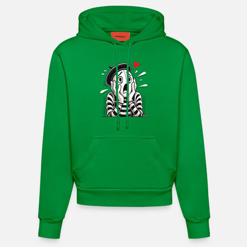 Dramatischer Pantomime – Liebe oder Verzweiflung? - Organic Fitted Hoodie Made in EU - City Green