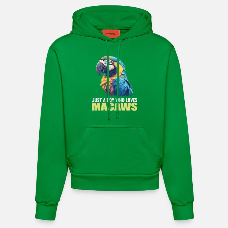 L’ère de l’ara - Sweat à capuche bio ajusté fabriqué en UE - City Green