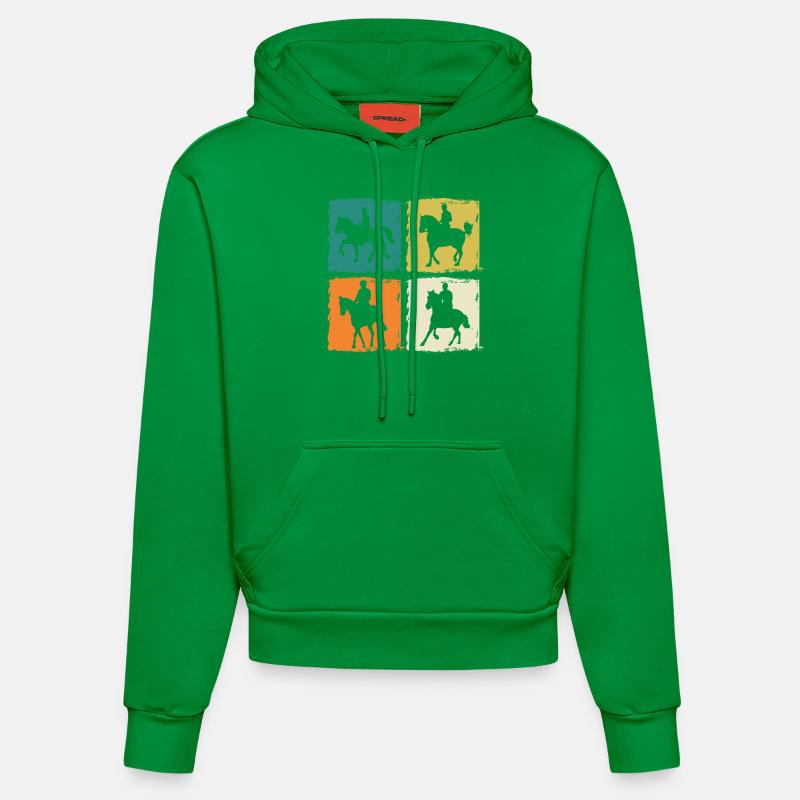 Cheval - Sweat à capuche bio ajusté fabriqué en UE - City Green