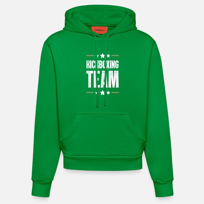 Équipe de kickboxing - Sweat à capuche bio ajusté fabriqué en UE - City Green